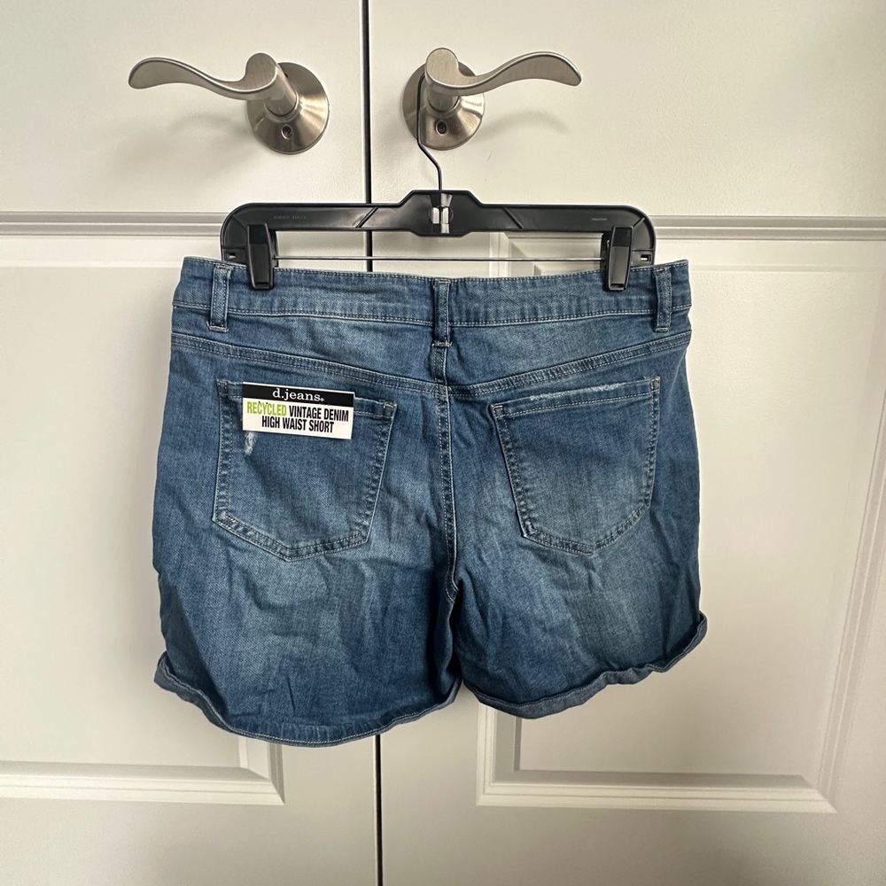 d. jeans Women's Vintage Blue High Waist Denim Shorts - Picture 2 of 3